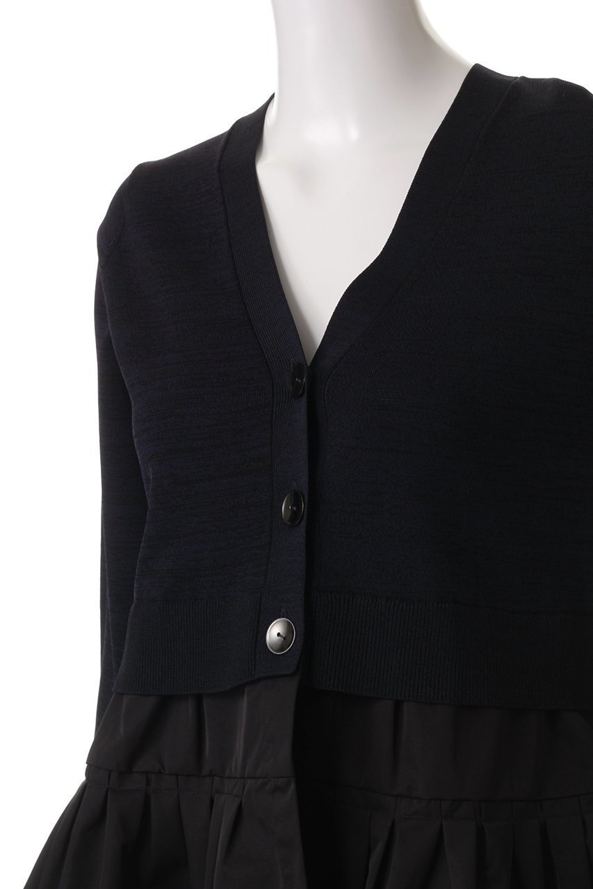 【ランバン オン ブルー/LANVIN en Bleu】のタックペプラムコンビニットカーディガン 人気、トレンドファッション・服の通販 founy(ファニー) 　ファッション　Fashion　レディースファッション　Fashion for Women　トップス・カットソー　Cut & Sew Tops　ニット　Knit Tops & Sweaters　カーディガン・羽織り　Layered Style Cardigans　おすすめ　Recommended / Our Picks　カーディガン　Cardigan, Knitwear　スマート　Smart, Elegant　フレア　Flare, Flared　ペプラム　Peplum, Flared Hem　エレガント 上品　Elegant　other-5|ID: prp329100004341913 ipo3291000000032956830
