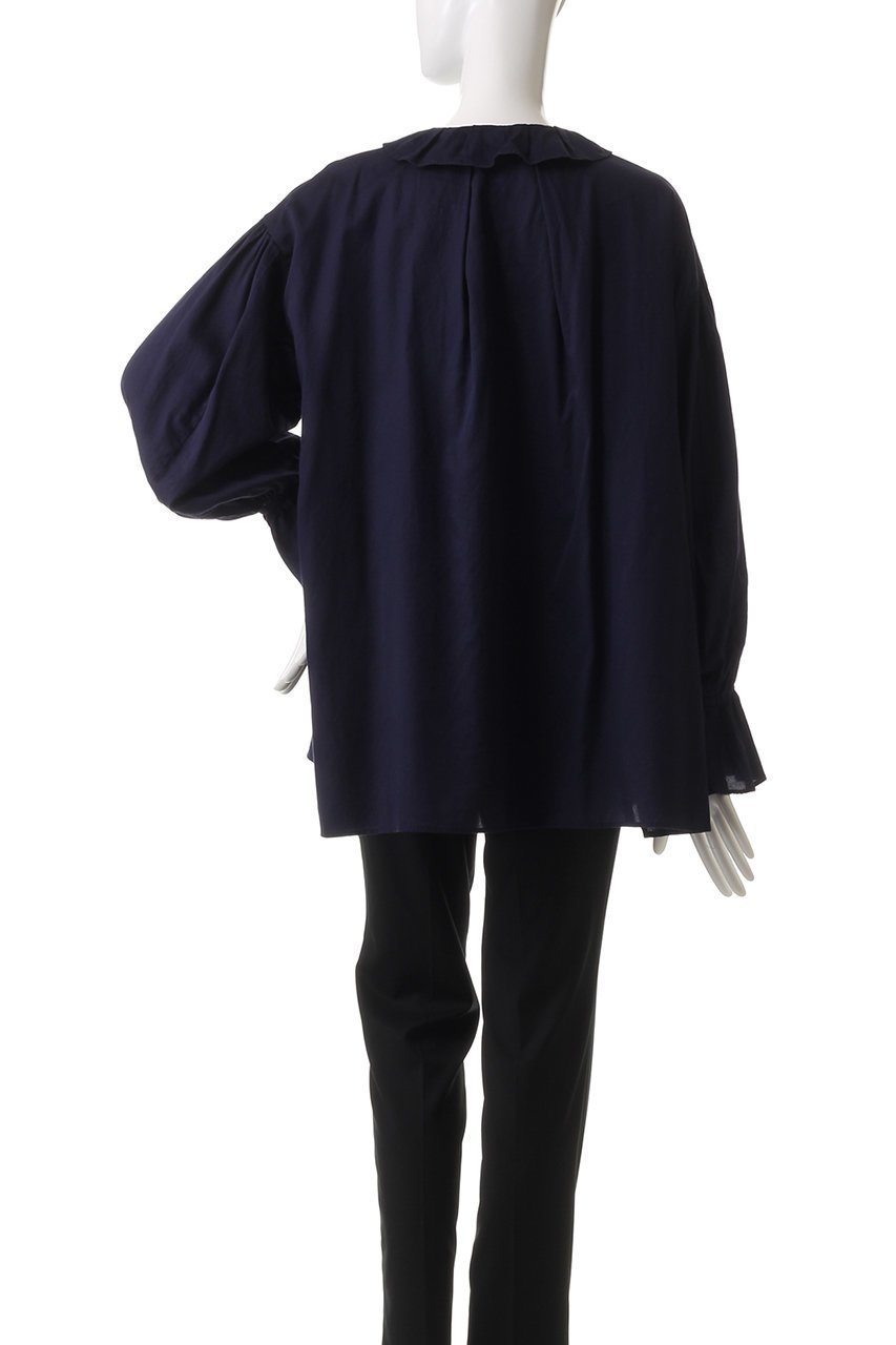 【ランバン オン ブルー/LANVIN en Bleu】のコットンサテンフロントリボンブラウス 人気、トレンドファッション・服の通販 founy(ファニー) 　ファッション　Fashion　レディースファッション　WOMEN　トップス・カットソー　Tops/Tshirt　シャツ/ブラウス　Shirts/Blouses　ギャザー　Gather　サテン　Satin　スリーブ　Sleeve　ファブリック　Fabric　フェミニン　Feminine　フリル　Frills　リボン　Ribbon　ロング　Long　other-4|ID: prp329100004341914 ipo3291000000031356029