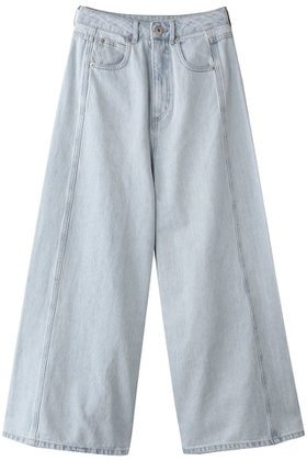 【ランバン オン ブルー/LANVIN en Bleu】 ボリュームワイドデニムパンツ人気、トレンドファッション・服の通販 founy(ファニー) ファッション Fashion レディースファッション Fashion for Women パンツ Pants & Trousers デニムパンツ・ジーンズ・美脚デニム Denim Jeans & Pants おすすめ Recommended / Our Picks コンパクト Compact, Small Size デニム Denim, Jeans Material トレンド Trend, Trending Now フロント Front, Front Design リブニット Rib Knit, Ribbed Knit ワイド Wide, Wide Fit |ID:prp329100004341916