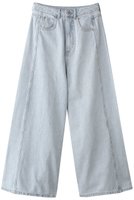 【ランバン オン ブルー/LANVIN en Bleu】のボリュームワイドデニムパンツ 人気、トレンドファッション・服の通販 founy(ファニー) ファッション Fashion レディースファッション Fashion for Women パンツ Pants & Trousers デニムパンツ・ジーンズ・美脚デニム Denim Jeans & Pants おすすめ Recommended / Our Picks コンパクト Compact, Small Size デニム Denim, Jeans Material トレンド Trend, Trending Now フロント Front, Front Design リブニット Rib Knit, Ribbed Knit ワイド Wide, Wide Fit |ID:prp329100004341916