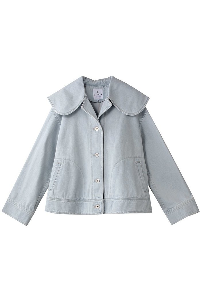 【ランバン オン ブルー/LANVIN en Bleu】のビッグカラーデニムジャケット インテリア・キッズ・メンズ・レディースファッション・服の通販 founy(ファニー) https://founy.com/ ファッション Fashion レディースファッション WOMEN アウター Coat Outerwear ジャケット Jackets デニムジャケット Denim Jackets ジャケット Jacket デニム Denim トレンド Trend ビッグ Big フロント Front |ID: prp329100004341917 ipo3291000000030295182