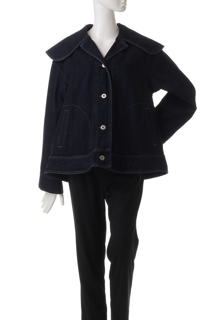 【ランバン オン ブルー/LANVIN en Bleu】のビッグカラーデニムジャケット 人気、トレンドファッション・服の通販 founy(ファニー) 　ファッション　Fashion　レディースファッション　Fashion for Women　アウター　Coat / Outerwear Collection　レディースジャケット・軽アウター　Jackets　デニムジャケット / カジュアルアウター　Denim Jackets　ジャケット　Jacket, Outerwear　デニム　Denim, Jeans Material　トレンド　Trend, Trending Now　ビッグ　Big, Oversized　フロント　Front, Front Design　other-2|ID: prp329100004341917 ipo3291000000032924455
