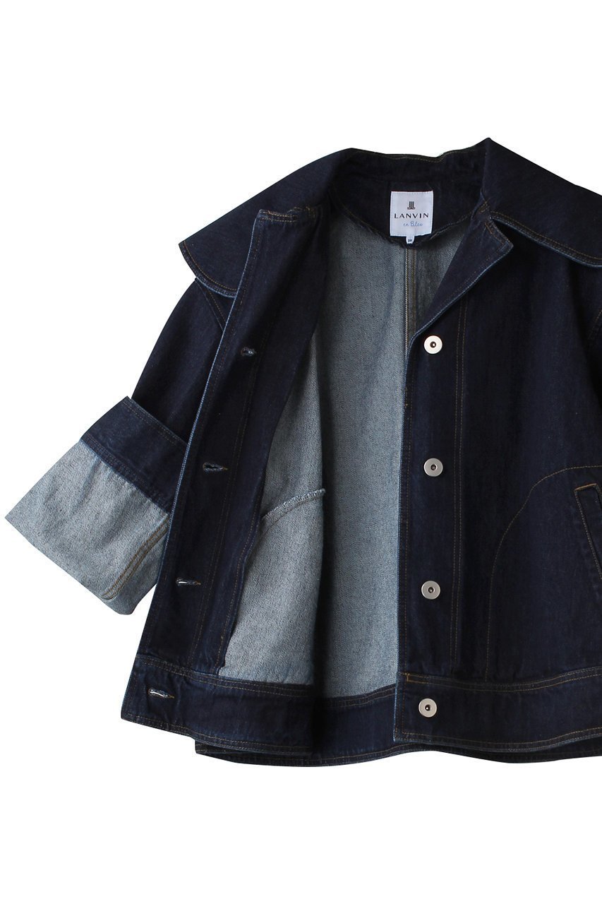 【ランバン オン ブルー/LANVIN en Bleu】のビッグカラーデニムジャケット 人気、トレンドファッション・服の通販 founy(ファニー) 　ファッション　Fashion　レディースファッション　Fashion for Women　アウター　Coat / Outerwear Collection　レディースジャケット・軽アウター　Jackets　デニムジャケット / カジュアルアウター　Denim Jackets　ジャケット　Jacket, Outerwear　デニム　Denim, Jeans Material　トレンド　Trend, Trending Now　ビッグ　Big, Oversized　フロント　Front, Front Design　other-6|ID: prp329100004341917 ipo3291000000032924491