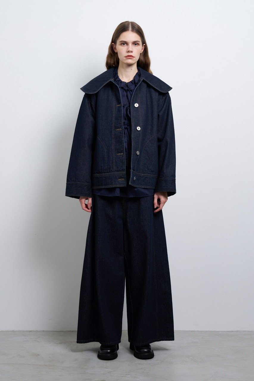 【ランバン オン ブルー/LANVIN en Bleu】のビッグカラーデニムジャケット 人気、トレンドファッション・服の通販 founy(ファニー) 　ファッション　Fashion　レディースファッション　Fashion for Women　アウター　Coat / Outerwear Collection　レディースジャケット・軽アウター　Jackets　デニムジャケット / カジュアルアウター　Denim Jackets　ジャケット　Jacket, Outerwear　デニム　Denim, Jeans Material　トレンド　Trend, Trending Now　ビッグ　Big, Oversized　フロント　Front, Front Design　other-8|ID: prp329100004341917 ipo3291000000032924516