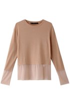 【マルティニーク/martinique】のチュールコンビクルーネックプルオーバー 人気、トレンドファッション・服の通販 founy(ファニー) ファッション Fashion レディースファッション Fashion for Women トップス・カットソー Cut & Sew Tops シャツ・ブラウス・オフィスカジュアル Elegant Blouses & Button-Ups ロングTシャツ・Tシャツ Longline T-Shirts & Tees カジュアルプルオーバー・ニットトップス Pullovers & Knit Tops / Casual Pullovers カットソー・ベーシックTシャツ Cut-and-Sewn Tops / Stretch Tees & Basics コンパクト Compact, Small Size スリーブ Sleeve, Long Sleeve / Short Sleeve チュール Tulip, Tulip Motif フェミニン Feminine, Girly ロング Long, Long-Length thumbnail ピンク|ID: prp329100004341925 ipo3291000000035041407