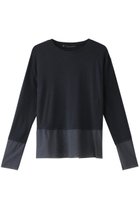 【マルティニーク/martinique】のチュールコンビクルーネックプルオーバー チャコール|ID: prp329100004341925 ipo3291000000035731244