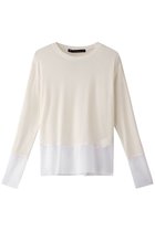 【マルティニーク/martinique】のチュールコンビクルーネックプルオーバー 人気、トレンドファッション・服の通販 founy(ファニー) ファッション Fashion レディースファッション Fashion for Women トップス・カットソー Cut & Sew Tops シャツ・ブラウス・オフィスカジュアル Elegant Blouses & Button-Ups ロングTシャツ・Tシャツ Longline T-Shirts & Tees カジュアルプルオーバー・ニットトップス Pullovers & Knit Tops / Casual Pullovers カットソー・ベーシックTシャツ Cut-and-Sewn Tops / Stretch Tees & Basics コンパクト Compact, Small Size スリーブ Sleeve, Long Sleeve / Short Sleeve チュール Tulip, Tulip Motif フェミニン Feminine, Girly ロング Long, Long-Length thumbnail ホワイト|ID: prp329100004341925 ipo3291000000036078963