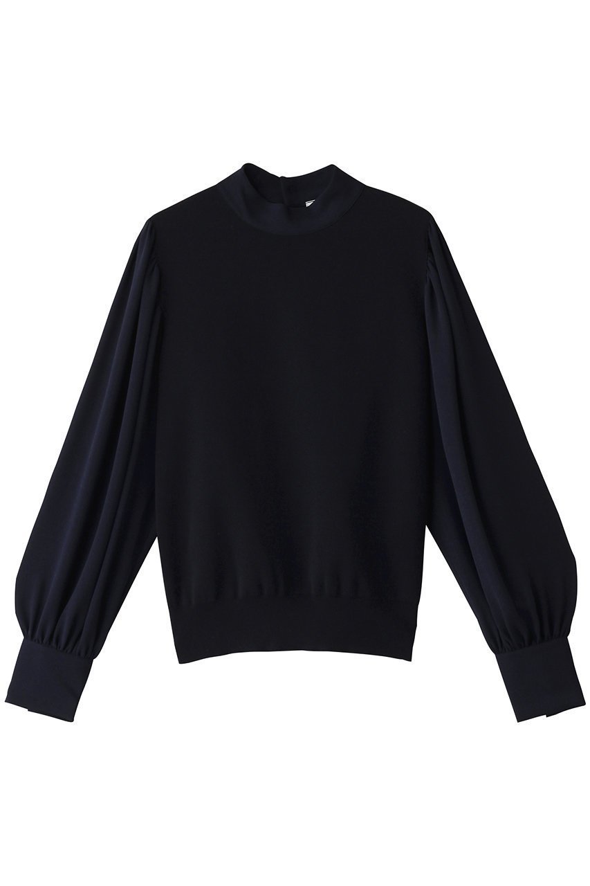 【ベイジ,/BEIGE,】のPROTEA(プロテア)/ニット インテリア・キッズ・メンズ・レディースファッション・服の通販 founy(ファニー) 　ファッション　Fashion　レディースファッション　Fashion for Women　トップス・カットソー　Cut & Sew Tops　ニット　Knit Tops & Sweaters　カジュアルプルオーバー・ニットトップス　Pullovers & Knit Tops / Casual Pullovers　オケージョン　Occasion Wear　ギャザー　Gathered, Ruffled　シアー　Sheer, See-Through　スリーブ　Sleeve, Long Sleeve / Short Sleeve　フェミニン　Feminine, Girly　リュクス　Luxury, Elegant, High-End, Chic　Navy|ID: prp329100004341927 ipo3291000000032956772