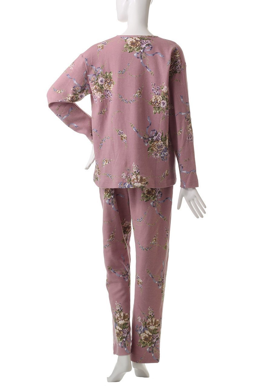 【イクコ/IKUKO】のスムース花柄プリント 全開パジャマ 人気、トレンドファッション・服の通販 founy(ファニー) 　ファッション　Fashion　レディースファッション　Fashion for Women　ギャザー　Gathered, Ruffled　パジャマ　Pajamas, Sleepwear　フェミニン　Feminine, Girly　プリント　Print, Printed Pattern　other-4|ID: prp329100004341934 ipo3291000000032833953