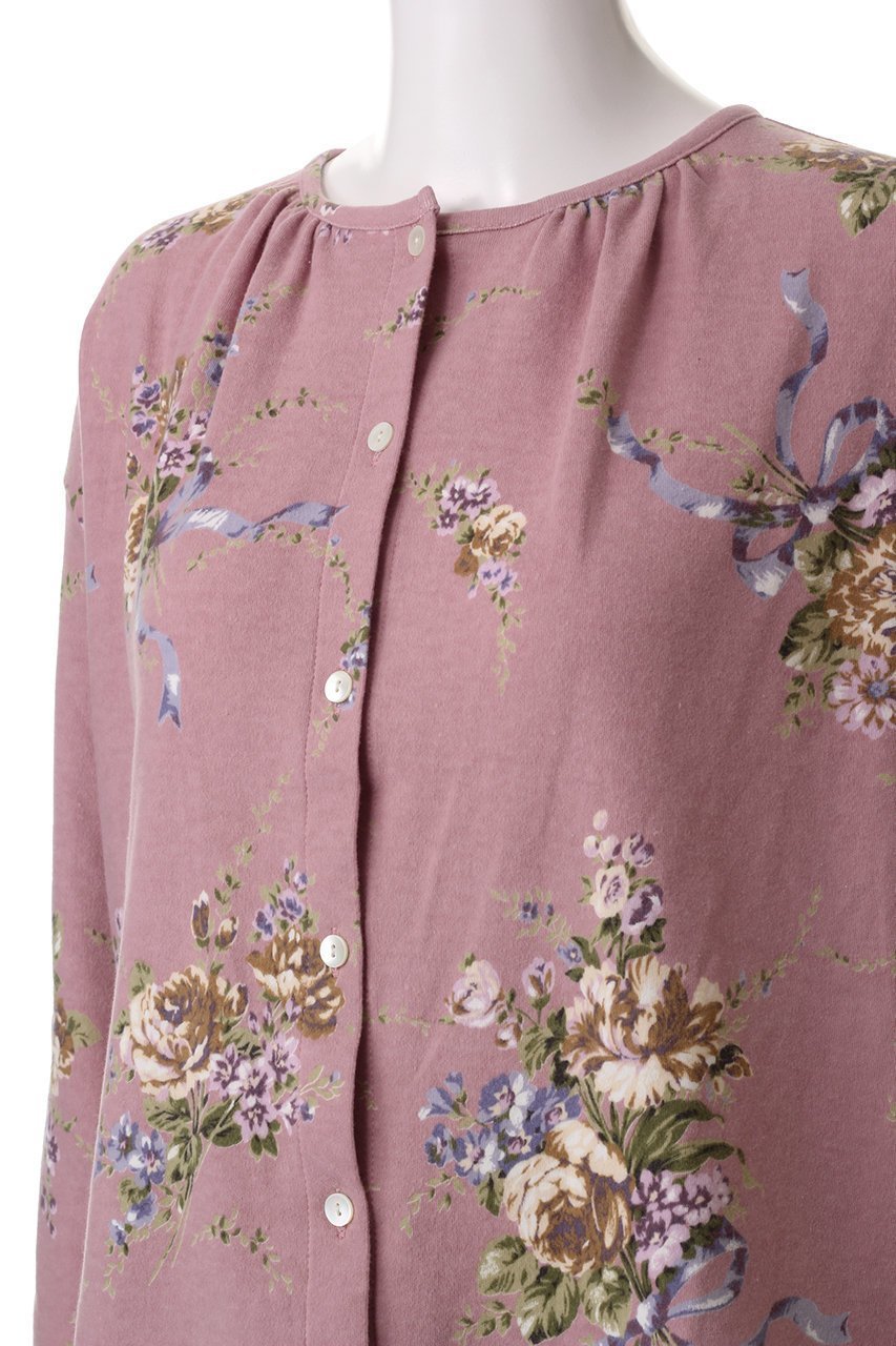 【イクコ/IKUKO】のスムース花柄プリント 全開パジャマ 人気、トレンドファッション・服の通販 founy(ファニー) 　ファッション　Fashion　レディースファッション　Fashion for Women　ギャザー　Gathered, Ruffled　パジャマ　Pajamas, Sleepwear　フェミニン　Feminine, Girly　プリント　Print, Printed Pattern　other-5|ID: prp329100004341934 ipo3291000000032833954