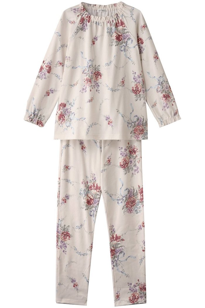【イクコ/IKUKO】のスムース花柄プリント ラグランスリーブパジャマ インテリア・キッズ・メンズ・レディースファッション・服の通販 founy(ファニー) https://founy.com/ ファッション Fashion レディースファッション Fashion for Women お家時間・ステイホーム Stay Home / At Home パジャマ Pajamas, Sleepwear フィット Fit, Slim Fit フラワー Flower, Floral プリント Print, Printed Pattern リラックス Relax, Relaxed Fit |ID: prp329100004341935 ipo3291000000032833956