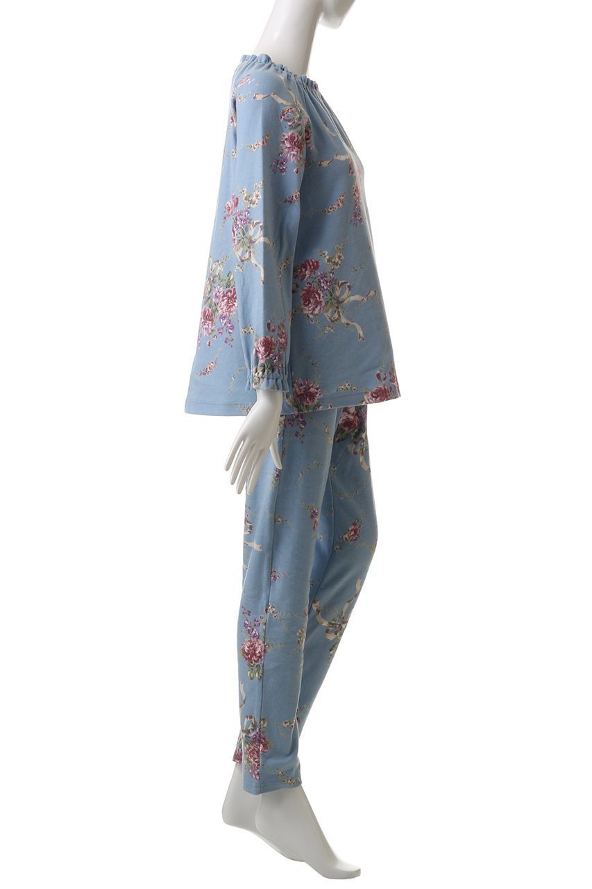 【イクコ/IKUKO】のスムース花柄プリント ラグランスリーブパジャマ 人気、トレンドファッション・服の通販 founy(ファニー) 　ファッション　Fashion　レディースファッション　Fashion for Women　お家時間・ステイホーム　Stay Home / At Home　パジャマ　Pajamas, Sleepwear　フィット　Fit, Slim Fit　フラワー　Flower, Floral　プリント　Print, Printed Pattern　リラックス　Relax, Relaxed Fit　other-3|ID: prp329100004341935 ipo3291000000032833960