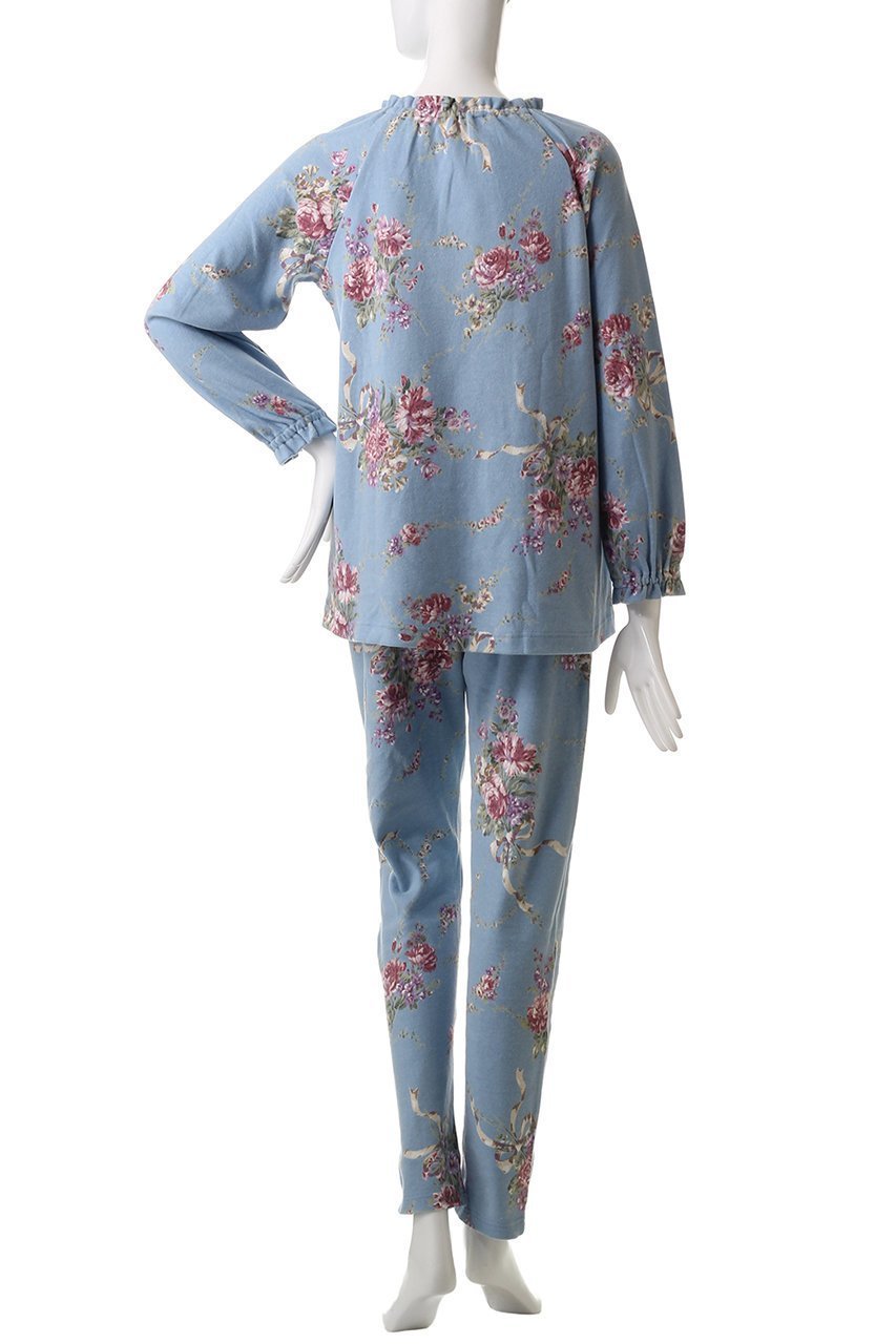 【イクコ/IKUKO】のスムース花柄プリント ラグランスリーブパジャマ 人気、トレンドファッション・服の通販 founy(ファニー) 　ファッション　Fashion　レディースファッション　Fashion for Women　お家時間・ステイホーム　Stay Home / At Home　パジャマ　Pajamas, Sleepwear　フィット　Fit, Slim Fit　フラワー　Flower, Floral　プリント　Print, Printed Pattern　リラックス　Relax, Relaxed Fit　other-4|ID: prp329100004341935 ipo3291000000032833961