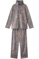 【イクコ/IKUKO】のスムース花柄プリント ハイネックパジャマ グレー|ID: prp329100004341936 ipo3291000000032833966
