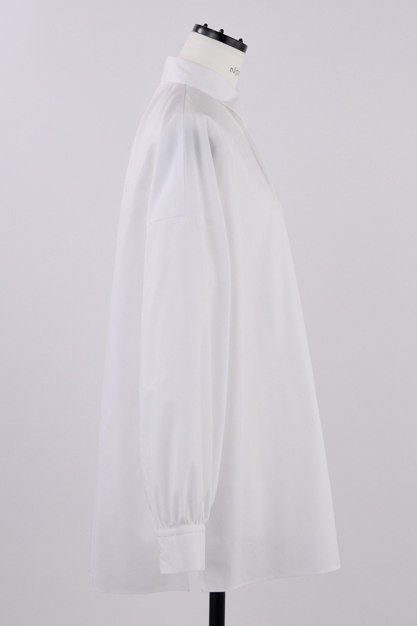 【ナゴンスタンス/nagonstans】のT/Cブロード ワイドフレア SH/シャツ 人気、トレンドファッション・服の通販 founy(ファニー) 　ファッション　Fashion　レディースファッション　Fashion for Women　トップス・カットソー　Cut & Sew Tops　シャツ・ブラウス・オフィスカジュアル　Elegant Blouses & Button-Ups　スリーブ　Sleeve, Long Sleeve / Short Sleeve　ドレープ　Drape, Draping Fabric　フレア　Flare, Flared　ブロード　Broadcloth, Fine Cotton　ロング　Long, Long-Length　ワイド　Wide, Wide Fit　other-4|ID: prp329100004341940 ipo3291000000035474669