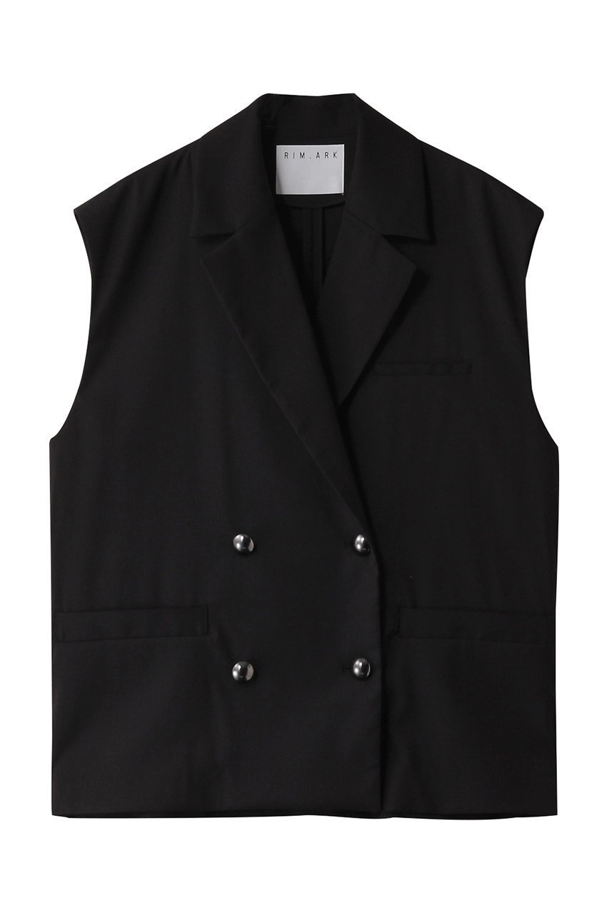【リムアーク/RIM.ARK】のPreppy style vest/ベスト インテリア・キッズ・メンズ・レディースファッション・服の通販 founy(ファニー) 　ファッション　Fashion　レディースファッション　Fashion for Women　アウター　Coat / Outerwear Collection　レディースジャケット・軽アウター　Jackets　おすすめ　Recommended / Our Picks　ジャケット　Jacket, Outerwear　スーツ　Suit, Formalwear　セットアップ　Set-Up, Coordinated Outfit　ベスト　Vest, Waistcoat　メタル　Metal, Metal Parts　ブラック|ID: prp329100004342877 ipo3291000000034969800