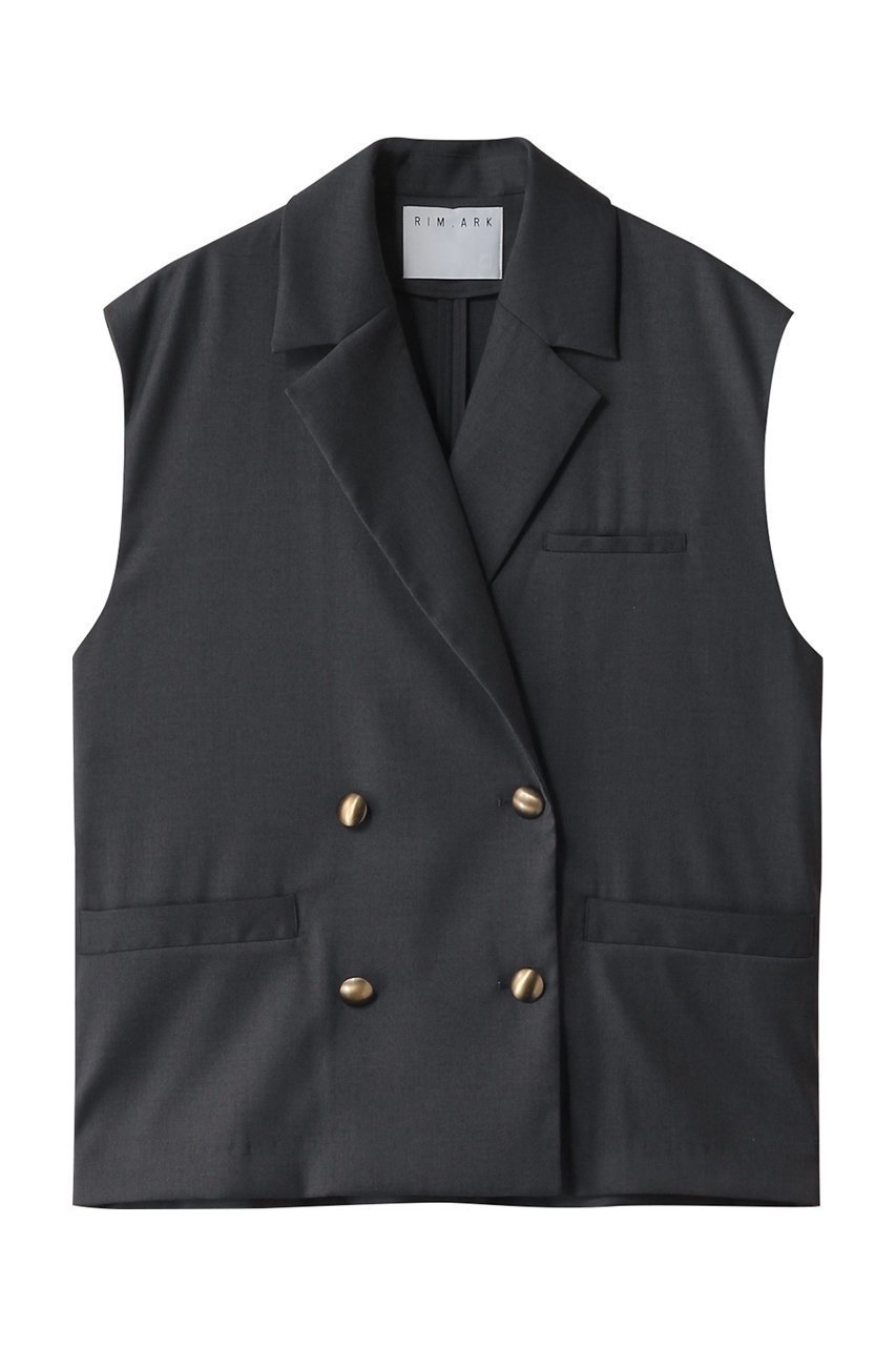 【リムアーク/RIM.ARK】のPreppy style vest/ベスト インテリア・キッズ・メンズ・レディースファッション・服の通販 founy(ファニー) 　ファッション　Fashion　レディースファッション　Fashion for Women　アウター　Coat / Outerwear Collection　レディースジャケット・軽アウター　Jackets　おすすめ　Recommended / Our Picks　ジャケット　Jacket, Outerwear　スーツ　Suit, Formalwear　セットアップ　Set-Up, Coordinated Outfit　ベスト　Vest, Waistcoat　メタル　Metal, Metal Parts　チャコールグレー|ID: prp329100004342877 ipo3291000000034969801