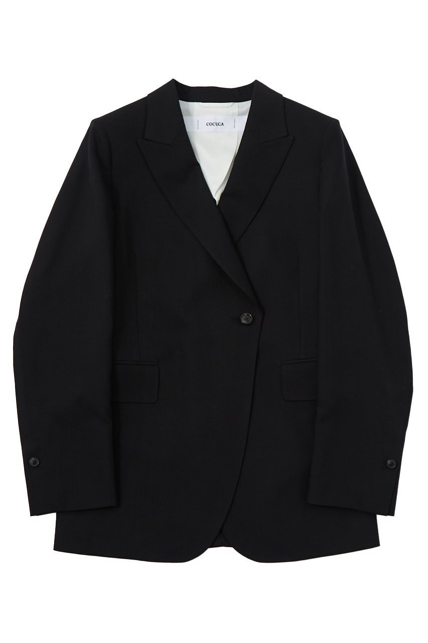 【ザ ストア バイ シー/THE STORE by C】のテーラードジャケット インテリア・キッズ・メンズ・レディースファッション・服の通販 founy(ファニー) 　ファッション　Fashion　レディースファッション　Fashion for Women　アウター　Coat / Outerwear Collection　レディースジャケット・軽アウター　Jackets　テーラードジャケット / 通勤・きれいめスタイル　Tailored Jackets & Blazers　おすすめ　Recommended / Our Picks　キュプラ　Cupro, Eco Fabric　シェイプ　Shape, Slim Fit　ジャケット　Jacket, Outerwear　セットアップ　Set-Up, Coordinated Outfit　ダブル　Double, Double-Breasted　マニッシュ　Mannish, Boyish　リラックス　Relax, Relaxed Fit　ブラック|ID: prp329100004342882 ipo3291000000032951457