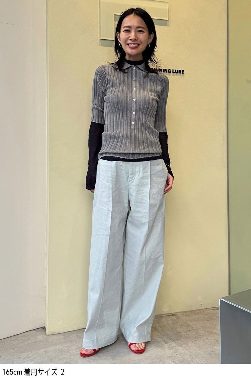 【スタニングルアー/STUNNING LURE】のリネンポリウレタンストレートパンツ 人気、トレンドファッション・服の通販 founy(ファニー) 　ファッション　Fashion　レディースファッション　Fashion for Women　パンツ　Pants & Trousers　ストレッチ　Stretch, Stretchy Fabric　ストレート　Straight, Straight Cut　スリット　Slit, Slit Detail　センター　Center, Center Line　フレア　Flare, Flared　ボトム　Bottoms, Lower Wear　リネン　Linen, Linen Fabric　other-6|ID: prp329100004342884 ipo3291000000032923948