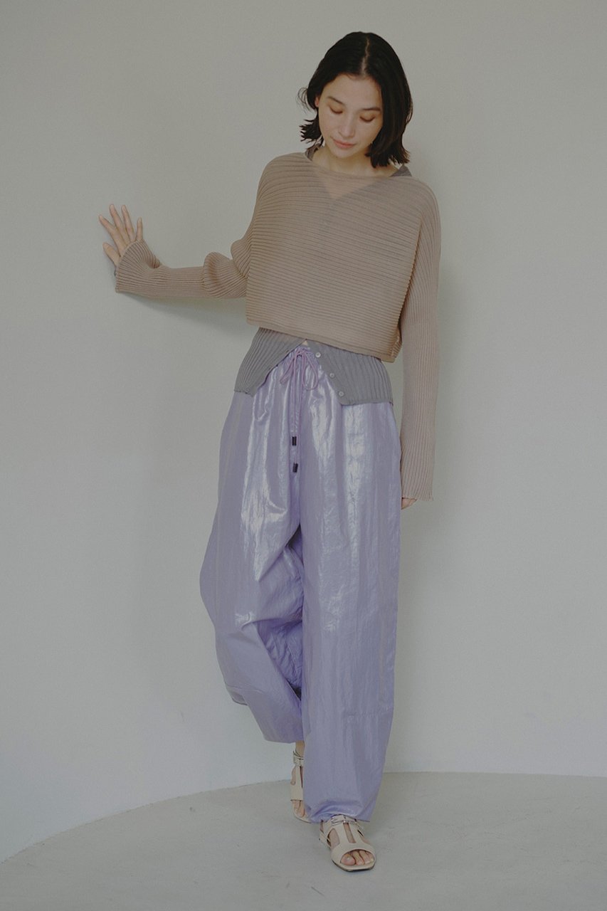 【スタニングルアー/STUNNING LURE】のrシアーリブニットトップス 人気、トレンドファッション・服の通販 founy(ファニー) 　ファッション　Fashion　レディースファッション　Fashion for Women　トップス・カットソー　Cut & Sew Tops　ニット　Knit Tops & Sweaters　カジュアルプルオーバー・ニットトップス　Pullovers & Knit Tops / Casual Pullovers　オーガンジー　Organza Fabric　シアー　Sheer, See-Through　フォルム　Silhouette, Form　リブニット　Rib Knit, Ribbed Knit　再入荷　Restock / Back in Stock　other-7|ID: prp329100004342886 ipo3291000000032951844