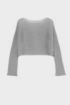 【スタニングルアー/STUNNING LURE】のrシアーリブニットトップス グレー|ID: prp329100004342886 ipo3291000000035066035