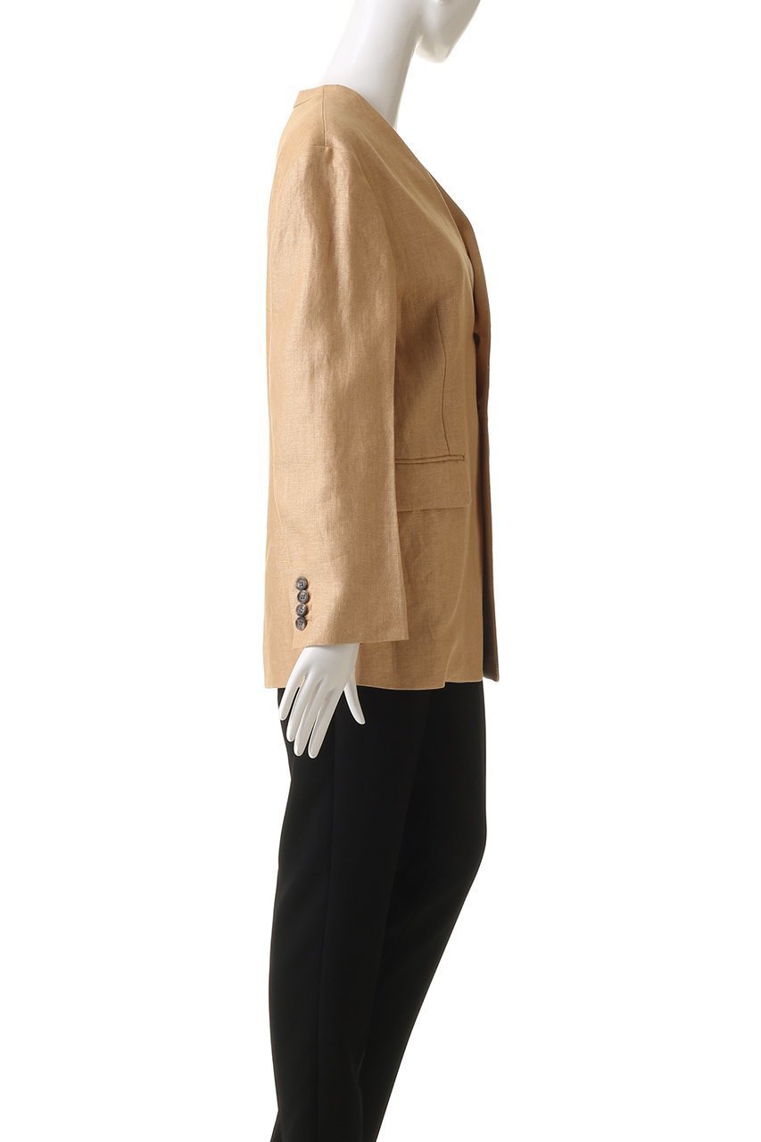 【スタニングルアー/STUNNING LURE】のrリネンシングルカラーレスジャケット 人気、トレンドファッション・服の通販 founy(ファニー) 　ファッション　Fashion　レディースファッション　Ladies' Fashion Online　アウター　Coat Outerwear　ジャケット　Jackets　ジャケット　Jacket　ネップ　Nep Yarn　リネン　Linen　再入荷　Restock/Back In Stock/Re Arrival　other-3|ID: prp329100004342893 ipo3291000000032685042