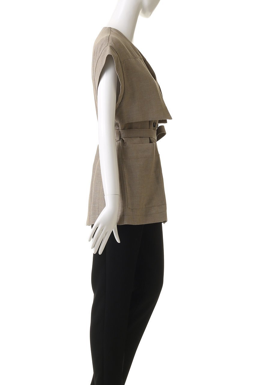 【スタニングルアー/STUNNING LURE】の【Waltz】スラブリネンブラウス 人気、トレンドファッション・服の通販 founy(ファニー) 　ファッション　Fashion　レディースファッション　Fashion for Women　トップス・カットソー　Cut & Sew Tops　シャツ・ブラウス・オフィスカジュアル　Elegant Blouses & Button-Ups　ショート　Short, Short Length　ジャケット　Jacket, Outerwear　スリーブ　Sleeve, Long Sleeve / Short Sleeve　フラップ　Flap, Flap Pocket　再入荷　Restock / Back in Stock　夏　Summer　春　Spring　S/S・春夏　SS, Spring/Summer, Warm Season　other-3|ID: prp329100004342898 ipo3291000000032865379