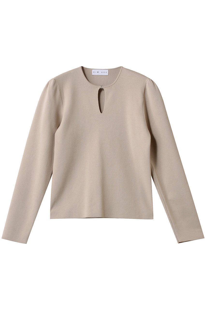 【リムアーク/RIM.ARK】のHook slim knit tops/ニット インテリア・キッズ・メンズ・レディースファッション・服の通販 founy(ファニー) ファッション Fashion レディースファッション Fashion for Women トップス・カットソー Cut & Sew Tops ニット Knit Tops & Sweaters カジュアルプルオーバー・ニットトップス Pullovers & Knit Tops / Casual Pullovers アクセサリー Fashion Accessories スリム Slim, Slim Fit フィット Fit, Slim Fit フロント Front, Front Design エレガント 上品 Elegant ベージュ|ID: prp329100004342901 ipo3291000000032919175