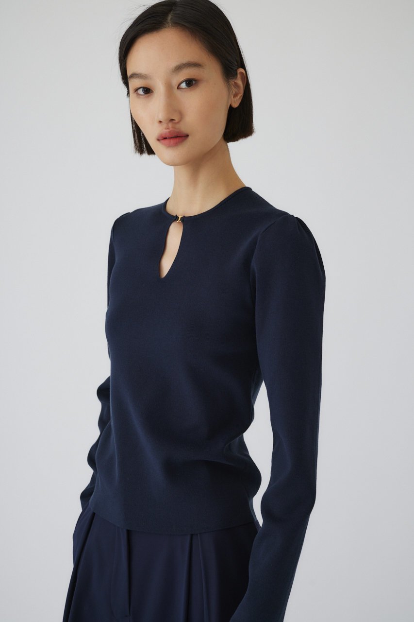 【リムアーク/RIM.ARK】のHook slim knit tops/ニット 人気、トレンドファッション・服の通販 founy(ファニー) ファッション Fashion レディースファッション Fashion for Women トップス・カットソー Cut & Sew Tops ニット Knit Tops & Sweaters カジュアルプルオーバー・ニットトップス Pullovers & Knit Tops / Casual Pullovers アクセサリー Fashion Accessories スリム Slim, Slim Fit フィット Fit, Slim Fit フロント Front, Front Design エレガント 上品 Elegant other-6|ID: prp329100004342901 ipo3291000000032919234