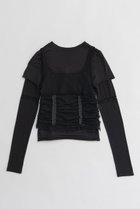 【プランク プロジェクト/PRANK PROJECT】のビスチェレイヤードレーストリムトップ / Bustier Layered Lace Trim Top 人気、トレンドファッション・服の通販 founy(ファニー) ファッション Fashion レディースファッション WOMEN トップス・カットソー Tops/Tshirt キャミソール / ノースリーブ No Sleeves シャツ/ブラウス Shirts/Blouses ロング / Tシャツ T-Shirts カットソー Cut and Sewn ビスチェ Bustier 2025年 2025 2025春夏・S/S Ss,Spring/Summer,2025 おすすめ Recommend エアリー Airy カットソー Cut And Sew キャミソール Camisole シアー Sheer シフォン Chiffon タンク Tank トリミング Trimming ドッキング Docking バランス Balance パターン Pattern マニッシュ Mannish メッシュ Mesh レース Race 夏 Summer 春 Spring S/S・春夏 Ss・Spring/Summer 長袖 Long Sleeve thumbnail BLK(ブラック)|ID: prp329100004342903 ipo3291000000030305039