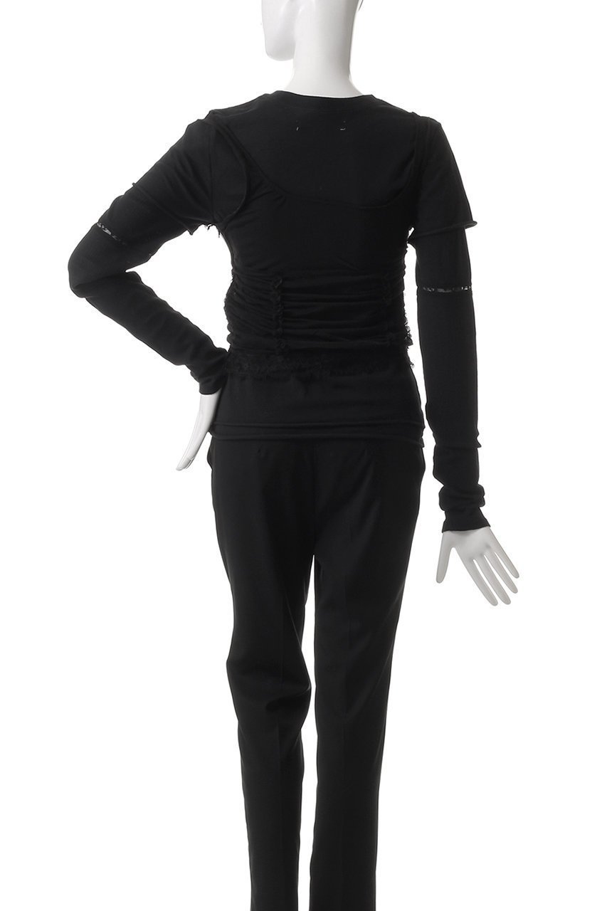 【プランク プロジェクト/PRANK PROJECT】のビスチェレイヤードレーストリムトップ / Bustier Layered Lace Trim Top 人気、トレンドファッション・服の通販 founy(ファニー) ファッション Fashion レディースファッション Fashion for Women トップス・カットソー Cut & Sew Tops キャミソール&ノースリーブ Camisoles & Sleeveless Tops シャツ・ブラウス・オフィスカジュアル Elegant Blouses & Button-Ups ロングTシャツ・Tシャツ Longline T-Shirts & Tees カットソー・ベーシックTシャツ Cut-and-Sewn Tops / Stretch Tees & Basics ビスチェ Bustiers & Corset Tops / Layered Bustier Style おすすめ Recommended / Our Picks エアリー Airy Texture カットソー Cut and Sewn Top キャミソール Camisole, Spaghetti Strap Top シアー Sheer, See-Through シフォン Chiffon, Lightweight Fabric タンク Tank Top, Sleeveless Top トリミング Trimming, Decorative Edge ドッキング Docking, Mixed Material バランス Balance, Style Balance パターン Pattern, Design Print マニッシュ Mannish, Boyish メッシュ Mesh, Net Fabric レース Lace, Lace Fabric 長袖 Long Sleeve, Full Sleeve other-4|ID: prp329100004342903 ipo3291000000032877564