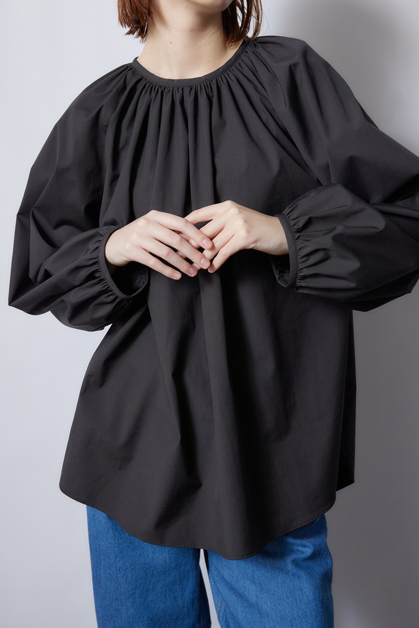 【フローレント/FLORENT】のボリュームギャザー ブラウス 人気、トレンドファッション・服の通販 founy(ファニー) 　ファッション　Fashion　レディースファッション　Fashion for Women　トップス・カットソー　Cut & Sew Tops　シャツ・ブラウス・オフィスカジュアル　Elegant Blouses & Button-Ups　おすすめ　Recommended / Our Picks　ギャザー　Gathered, Ruffled　スリーブ　Sleeve, Long Sleeve / Short Sleeve　デニム　Denim, Jeans Material　トレンド　Trend, Trending Now　ロング　Long, Long-Length　other-6|ID: prp329100004342909 ipo3291000000034955773