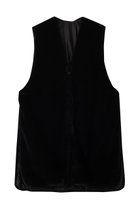 【ミズイロ インド/mizuiro ind】のfur boa reversible long vest ベスト black|ID: prp329100004342911 ipo3291000000032925107