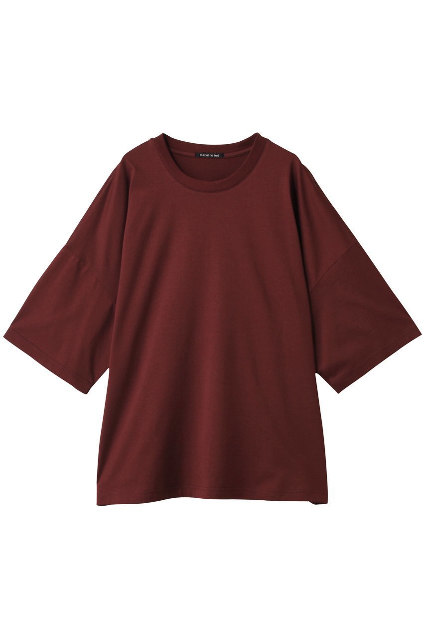 【ミズイロ インド/mizuiro ind】のcrew neck wide tunic チュニック インテリア・キッズ・メンズ・レディースファッション・服の通販 founy(ファニー) 　ファッション　Fashion　レディースファッション　Fashion for Women　ワンピース　Dresses　チュニック　Tunic Tops & Dresses　スラックス　Slacks, Dress Pants　チュニック　Tunic, Long Top　デニム　Denim, Jeans Material　ワイド　Wide, Wide Fit　wine|ID: prp329100004342913 ipo3291000000032819682