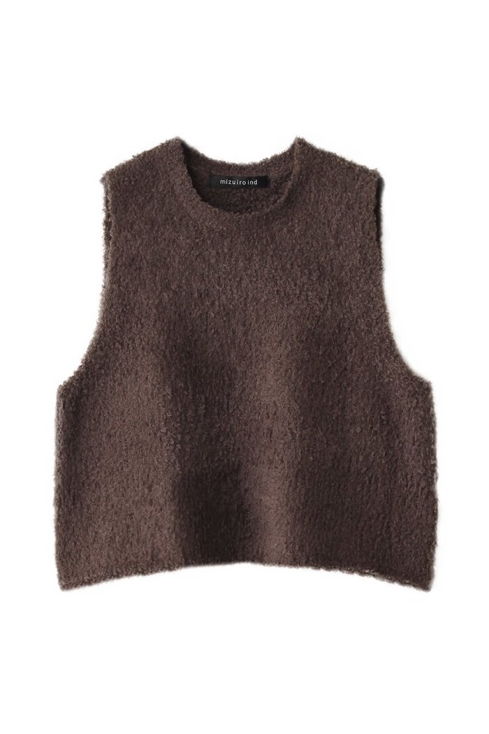 【ミズイロ インド/mizuiro ind】のhairy yarn short vest ベスト インテリア・キッズ・メンズ・レディースファッション・服の通販 founy(ファニー) https://founy.com/ ファッション Fashion レディースファッション Fashion for Women トップス・カットソー Cut & Sew Tops ニット Knit Tops & Sweaters ベスト&ジレ / 重ね着スタイル Vests & Gilets カジュアルプルオーバー・ニットトップス Pullovers & Knit Tops / Casual Pullovers シンプル Simple, Minimal スリーブ Sleeve, Long Sleeve / Short Sleeve ベスト Vest, Waistcoat ベーシック Basic, Essential A/W・秋冬 Autumn/Winter |ID: prp329100004342919 ipo3291000000035721783