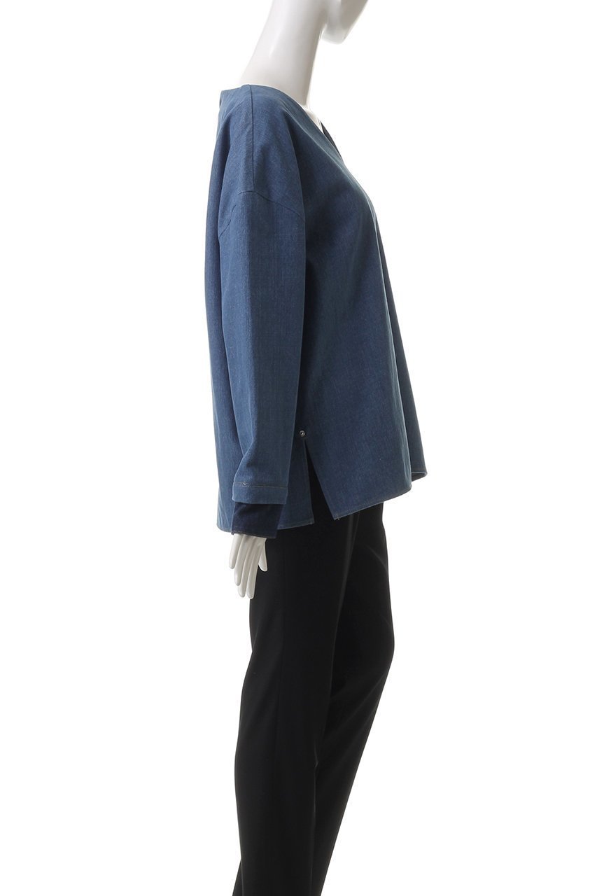 【リムアーク/RIM.ARK】のDenim box PO/プルオーバー 人気、トレンドファッション・服の通販 founy(ファニー) 　ファッション　Fashion　レディースファッション　Fashion for Women　トップス・カットソー　Cut & Sew Tops　シャツ・ブラウス・オフィスカジュアル　Elegant Blouses & Button-Ups　カジュアルプルオーバー・ニットトップス　Pullovers & Knit Tops / Casual Pullovers　スリット　Slit, Slit Detail　スリーブ　Sleeve, Long Sleeve / Short Sleeve　デニム　Denim, Jeans Material　ロング　Long, Long-Length　other-3|ID: prp329100004342920 ipo3291000000034969569