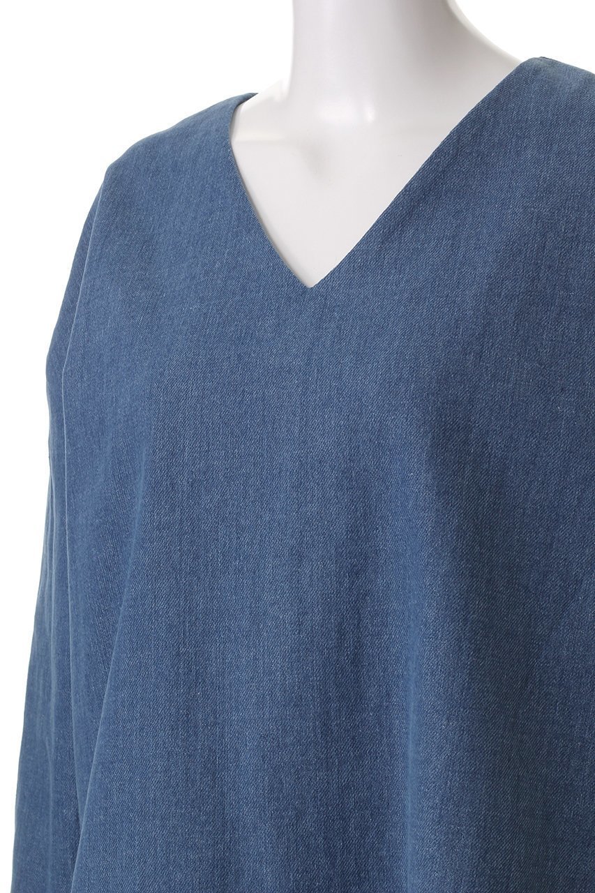 【リムアーク/RIM.ARK】のDenim box PO/プルオーバー 人気、トレンドファッション・服の通販 founy(ファニー) 　ファッション　Fashion　レディースファッション　Fashion for Women　トップス・カットソー　Cut & Sew Tops　シャツ・ブラウス・オフィスカジュアル　Elegant Blouses & Button-Ups　カジュアルプルオーバー・ニットトップス　Pullovers & Knit Tops / Casual Pullovers　スリット　Slit, Slit Detail　スリーブ　Sleeve, Long Sleeve / Short Sleeve　デニム　Denim, Jeans Material　ロング　Long, Long-Length　other-5|ID: prp329100004342920 ipo3291000000034969571