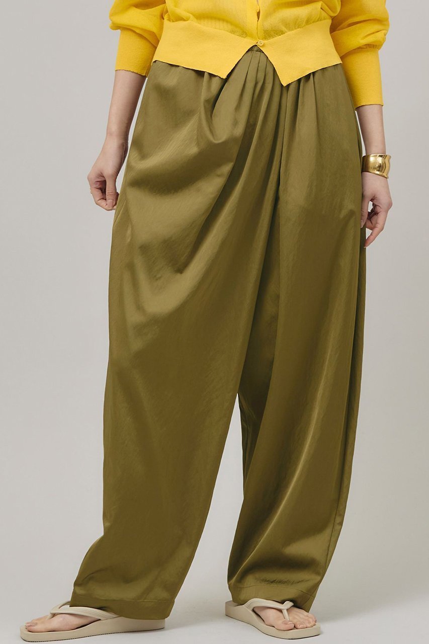 【カレンソロジー/Curensology】のサテンドレープパンツ インテリア・キッズ・メンズ・レディースファッション・服の通販 founy(ファニー) ファッション Fashion レディースファッション Fashion for Women パンツ Pants & Trousers ギャザー Gathered, Ruffled サテン Satin, Glossy Fabric フィット Fit, Slim Fit ループ Loop, Loop Knit ワッシャー Washer, Crinkled Finish ベージュ|ID: prp329100004342944 ipo3291000000035498352