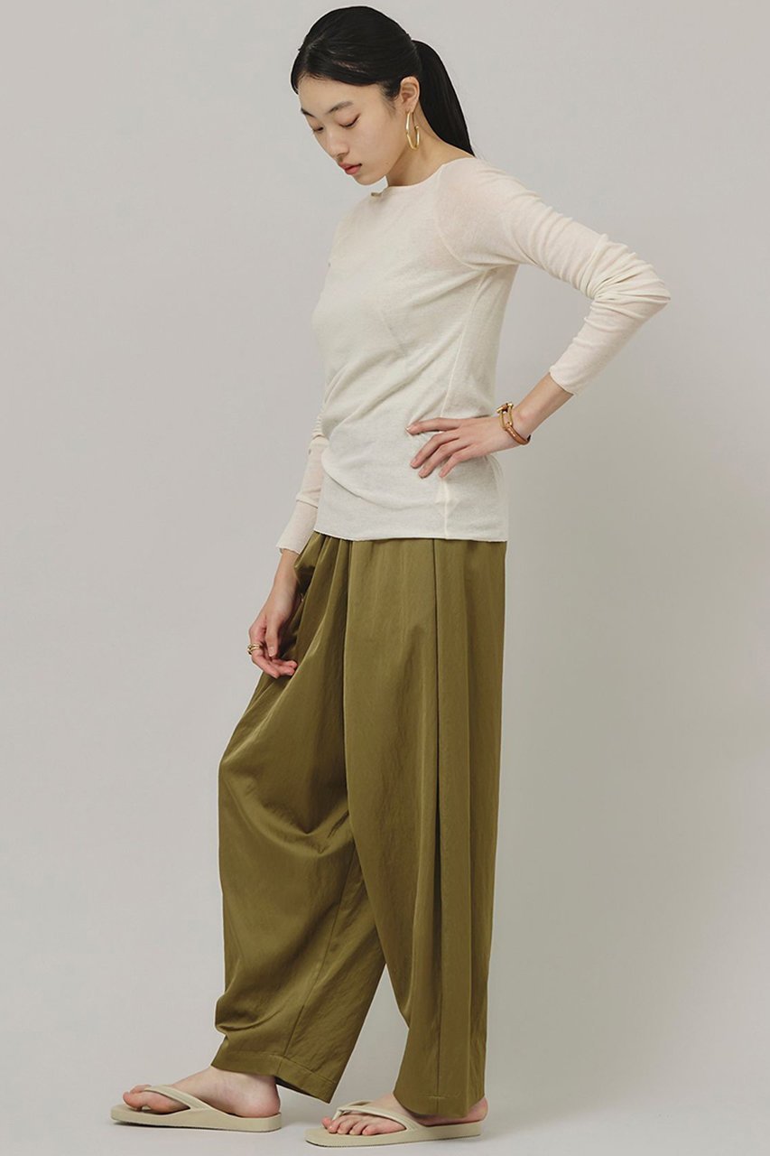 【カレンソロジー/Curensology】のサテンドレープパンツ 人気、トレンドファッション・服の通販 founy(ファニー) ファッション Fashion レディースファッション Fashion for Women パンツ Pants & Trousers ギャザー Gathered, Ruffled サテン Satin, Glossy Fabric フィット Fit, Slim Fit ループ Loop, Loop Knit ワッシャー Washer, Crinkled Finish other-7|ID: prp329100004342944 ipo3291000000035498363