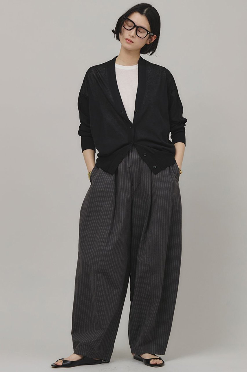 【カレンソロジー/Curensology】のコットンリネンストライプドロストパンツ 人気、トレンドファッション・服の通販 founy(ファニー) 　ファッション　Fashion　レディースファッション　Fashion for Women　パンツ　Pants & Trousers　ストライプ　Stripe, Striped Pattern　フィット　Fit, Slim Fit　ミリタリー　Military, Army Style　リネン　Linen, Linen Fabric　再入荷　Restock / Back in Stock　other-7|ID: prp329100004342945 ipo3291000000036886782