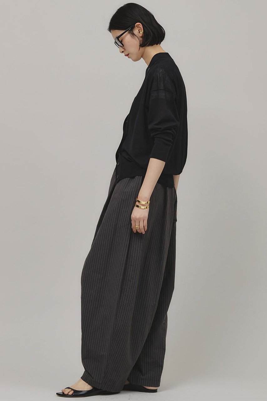 【カレンソロジー/Curensology】のコットンリネンストライプドロストパンツ 人気、トレンドファッション・服の通販 founy(ファニー) 　ファッション　Fashion　レディースファッション　Fashion for Women　パンツ　Pants & Trousers　ストライプ　Stripe, Striped Pattern　フィット　Fit, Slim Fit　ミリタリー　Military, Army Style　リネン　Linen, Linen Fabric　再入荷　Restock / Back in Stock　other-8|ID: prp329100004342945 ipo3291000000036886783