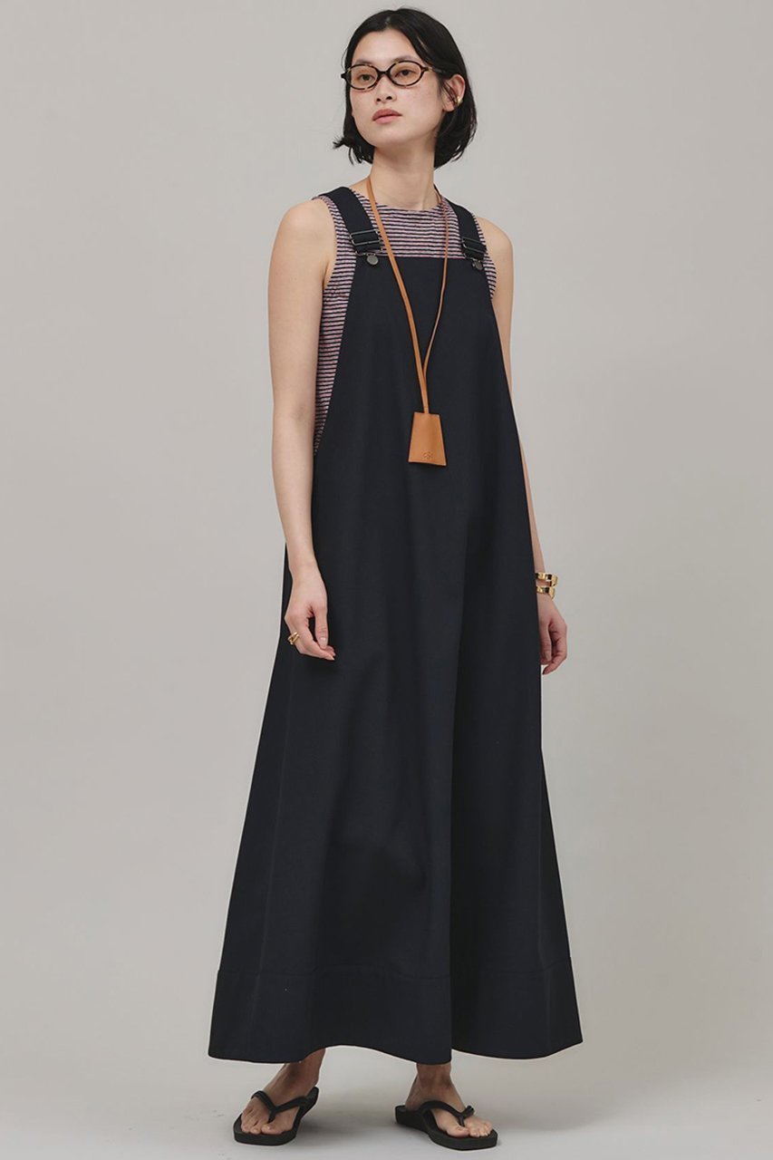 【カレンソロジー/Curensology】のT/Wサロペットワンピース 人気、トレンドファッション・服の通販 founy(ファニー) 　ファッション　Fashion　レディースファッション　Ladies' Fashion Online　ワンピース　Dress　チュニック　Tunic　サロペット　Salopette　クラシック　Classic　スタイリッシュ　Stylish　チュニック　Tunic　フィット　Fit　ポケット　Pocket　ラップ　Wrap　ロング　Long　再入荷　Restock/Back In Stock/Re Arrival　日本製　Made In Japan　other-2|ID: prp329100004342951 ipo3291000000032613814