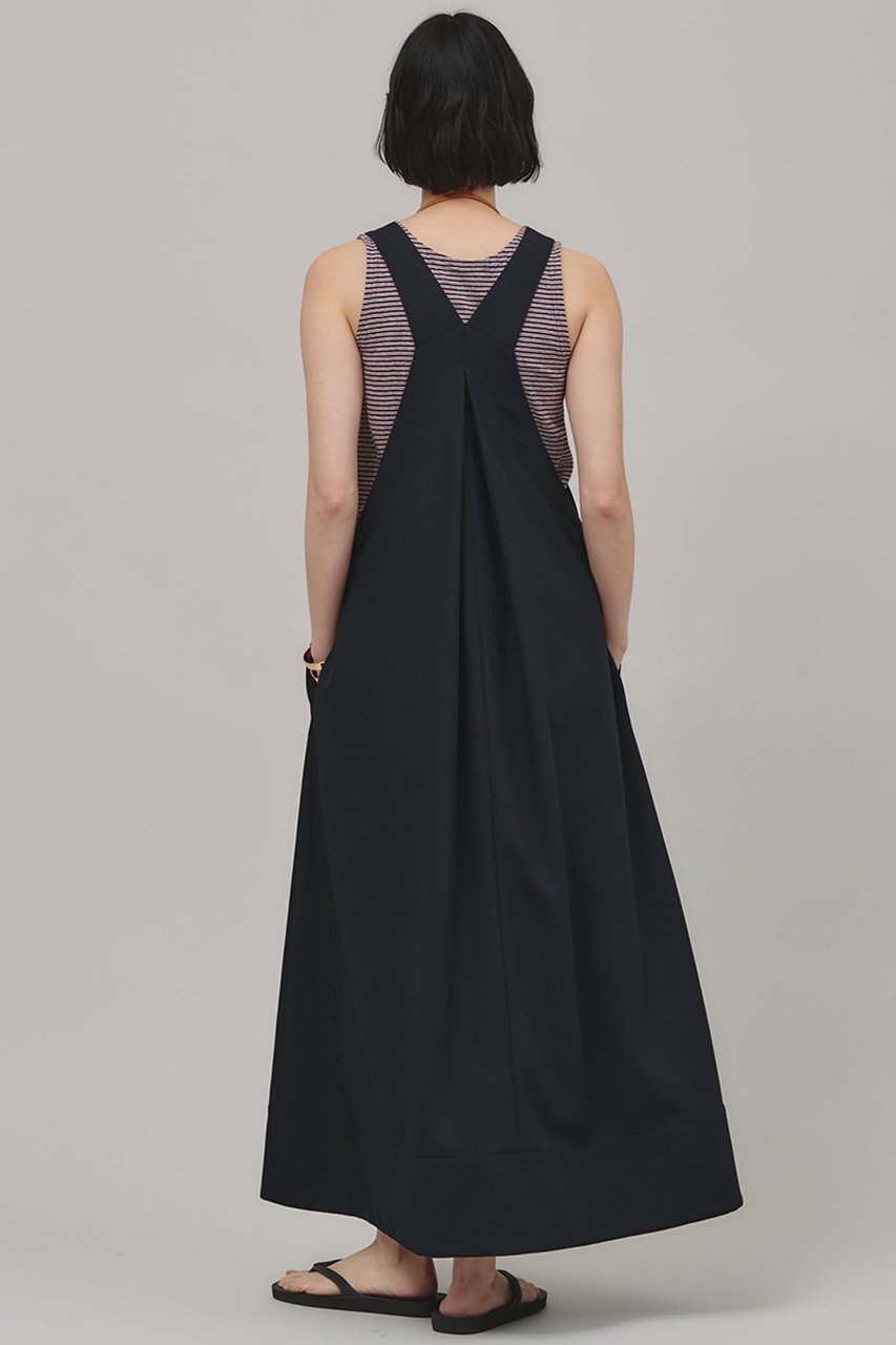 【カレンソロジー/Curensology】のT/Wサロペットワンピース 人気、トレンドファッション・服の通販 founy(ファニー) 　ファッション　Fashion　レディースファッション　Ladies' Fashion Online　ワンピース　Dress　チュニック　Tunic　サロペット　Salopette　クラシック　Classic　スタイリッシュ　Stylish　チュニック　Tunic　フィット　Fit　ポケット　Pocket　ラップ　Wrap　ロング　Long　再入荷　Restock/Back In Stock/Re Arrival　日本製　Made In Japan　other-4|ID: prp329100004342951 ipo3291000000032613816