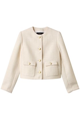【アルアバイル/allureville】のファンシーツィードクルーネックジャケット 人気、トレンドファッション・服の通販 founy(ファニー) ファッション Fashion レディースファッション Fashion for Women アウター Coat / Outerwear Collection レディースジャケット・軽アウター Jackets コンパクト Compact, Small Size ショート Short, Short Length ジャケット Jacket, Outerwear ツイード Twill, Twill Weave デニム Denim, Jeans Material リュクス Luxury, Elegant, High-End, Chic |ID:prp329100004342953