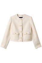 【アルアバイル/allureville】のファンシーツィードクルーネックジャケット 人気、トレンドファッション・服の通販 founy(ファニー) ファッション Fashion レディースファッション Fashion for Women アウター Coat / Outerwear Collection レディースジャケット・軽アウター Jackets コンパクト Compact, Small Size ショート Short, Short Length ジャケット Jacket, Outerwear ツイード Twill, Twill Weave デニム Denim, Jeans Material リュクス Luxury, Elegant, High-End, Chic thumbnail アイボリー|ID: prp329100004342953 ipo3291000000032958373