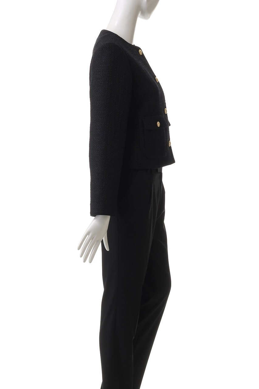 【アルアバイル/allureville】のファンシーツィードクルーネックジャケット 人気、トレンドファッション・服の通販 founy(ファニー) 　ファッション　Fashion　レディースファッション　Fashion for Women　アウター　Coat / Outerwear Collection　レディースジャケット・軽アウター　Jackets　コンパクト　Compact, Small Size　ショート　Short, Short Length　ジャケット　Jacket, Outerwear　ツイード　Twill, Twill Weave　デニム　Denim, Jeans Material　リュクス　Luxury, Elegant, High-End, Chic　other-3|ID: prp329100004342953 ipo3291000000032958384