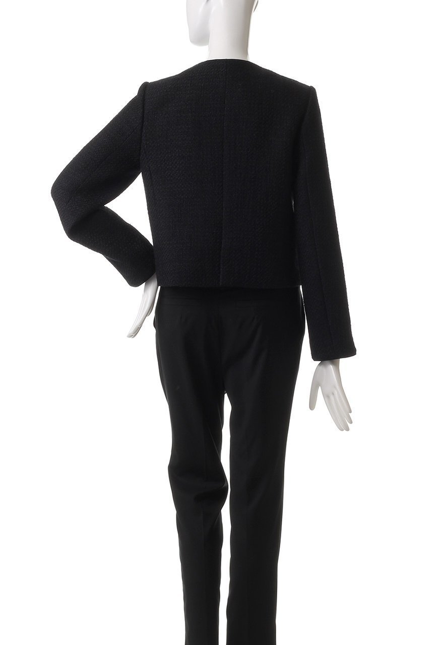 【アルアバイル/allureville】のファンシーツィードクルーネックジャケット 人気、トレンドファッション・服の通販 founy(ファニー) 　ファッション　Fashion　レディースファッション　Fashion for Women　アウター　Coat / Outerwear Collection　レディースジャケット・軽アウター　Jackets　コンパクト　Compact, Small Size　ショート　Short, Short Length　ジャケット　Jacket, Outerwear　ツイード　Twill, Twill Weave　デニム　Denim, Jeans Material　リュクス　Luxury, Elegant, High-End, Chic　other-4|ID: prp329100004342953 ipo3291000000032958386