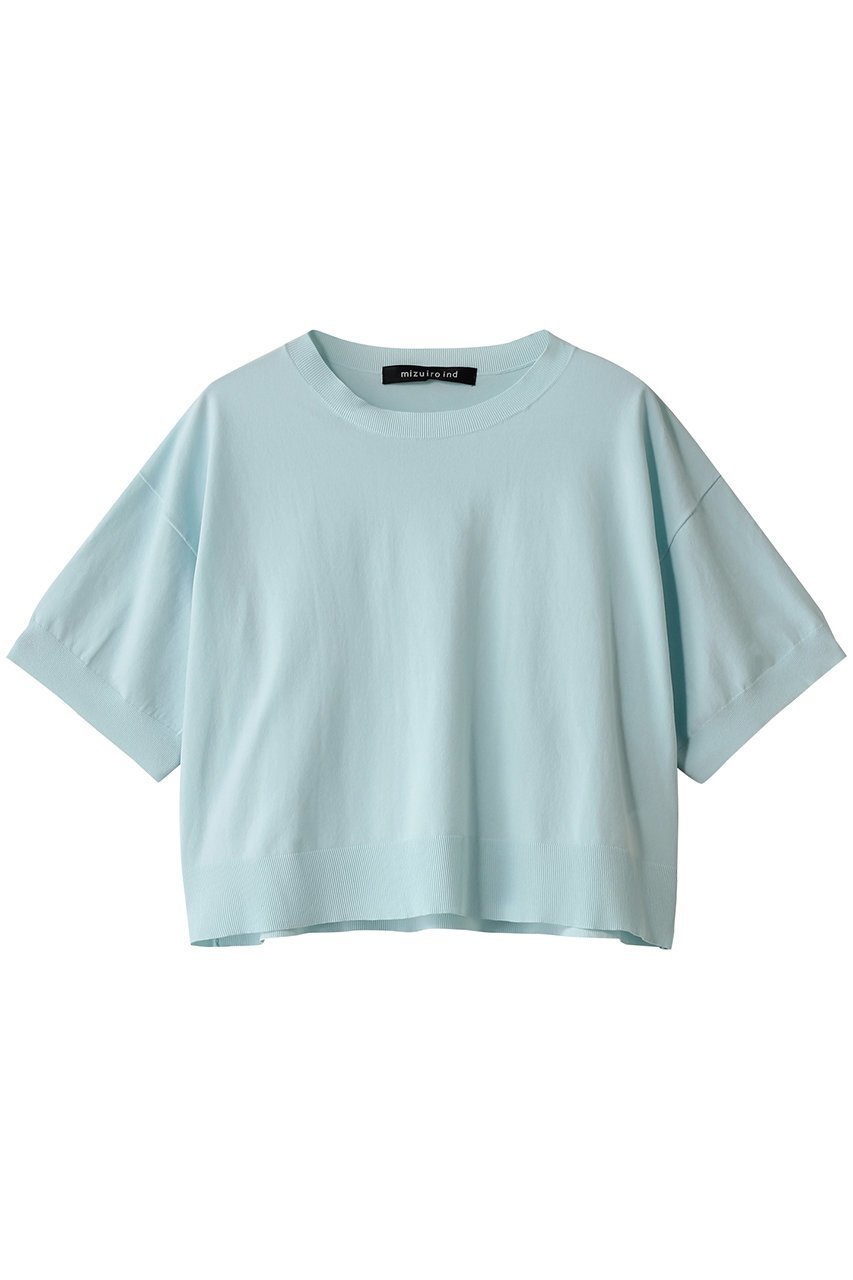 【ミズイロ インド/mizuiro ind】のcrew neck half slv P/O プルオーバー インテリア・キッズ・メンズ・レディースファッション・服の通販 founy(ファニー) 　ファッション　Fashion　レディースファッション　Fashion for Women　トップス・カットソー　Cut & Sew Tops　ニット　Knit Tops & Sweaters　カジュアルプルオーバー・ニットトップス　Pullovers & Knit Tops / Casual Pullovers　コンパクト　Compact, Small Size　ベーシック　Basic, Essential　夏　Summer　定番　Standard, Basic Item　春　Spring　S/S・春夏　SS, Spring/Summer, Warm Season　l.blue|ID: prp329100004342957 ipo3291000000032956955