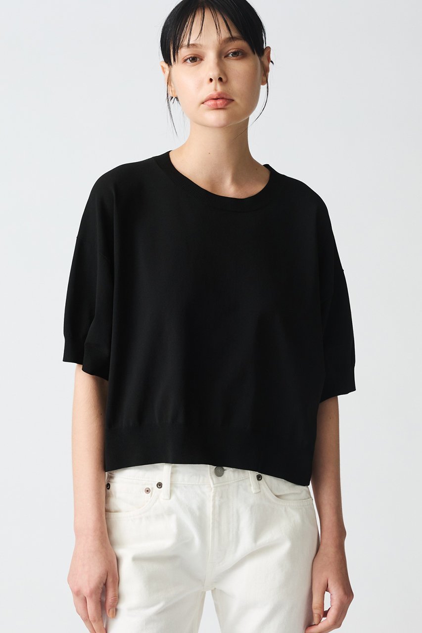 【ミズイロ インド/mizuiro ind】のcrew neck half slv P/O プルオーバー 人気、トレンドファッション・服の通販 founy(ファニー) 　ファッション　Fashion　レディースファッション　Fashion for Women　トップス・カットソー　Cut & Sew Tops　ニット　Knit Tops & Sweaters　カジュアルプルオーバー・ニットトップス　Pullovers & Knit Tops / Casual Pullovers　コンパクト　Compact, Small Size　ベーシック　Basic, Essential　夏　Summer　定番　Standard, Basic Item　春　Spring　S/S・春夏　SS, Spring/Summer, Warm Season　other-7|ID: prp329100004342957 ipo3291000000032956988