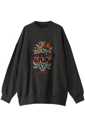 【ローズバッド/ROSE BUD】 QUEEN刺繍スウェットプルオーバー人気、トレンドファッション・服の通販 founy(ファニー) ファッション Fashion レディースファッション WOMEN トップス・カットソー Tops/Tshirt シャツ/ブラウス Shirts/Blouses パーカ Sweats ロング / Tシャツ T-Shirts プルオーバー Pullover スウェット Sweat カットソー Cut and Sewn 2025年 2025 2025春夏・S/S Ss,Spring/Summer,2025 グラフィック Graphic 夏 Summer 春 Spring S/S・春夏 Ss・Spring/Summer |ID:prp329100004342959